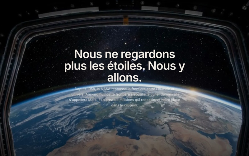 Aperçu du site Artemis Horizon
